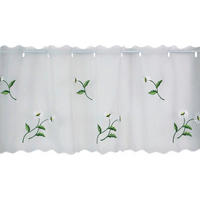 KURZGARDINE   140/44 cm   - Weiß/Grün, Basics, Textil (140/44cm)