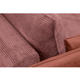 SCHLAFSOFA Cord, Flachgewebe Rosa, Altrosa Rückenkissen, Armlehnenkissen, Bettkasten, Schlaffunktion, Rücken echt, Liegefläche im Originalstoff  - Schwarz/Altrosa, KONVENTIONELL, Textil/Metall (223/72/100cm) - Carryhome