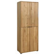 AKTENSCHRANK Eiche furniert, massiv Eichefarben  - Eichefarben, Natur, Holz/Holzwerkstoff (73/189/38cm) - Linea Natura
