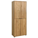 AKTENSCHRANK Eiche furniert, massiv Eichefarben  - Eichefarben, Natur, Holz/Holzwerkstoff (73/189/38cm) - Linea Natura