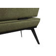 ECKBANK 235/165 cm Webstoff Schwarz, Olivgrün Buche massiv - Schwarz/Olivgrün, Basics, Holz/Textil (235/165cm) - Carryhome