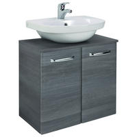 WASCHBECKENUNTERSCHRANK 60/53/33 cm  - Chromfarben/Graphitfarben, KONVENTIONELL, Holzwerkstoff (60/53/33cm) - Xora