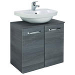 WASCHBECKENUNTERSCHRANK 60/53/33 cm  - Chromfarben/Graphitfarben, KONVENTIONELL, Holzwerkstoff (60/53/33cm) - Xora