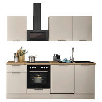 KÜCHENBLOCK   in Kaschmir  - Kaschmir/Schwarz, Basics, Holzwerkstoff/Metall (220/211/60cm) - Xora