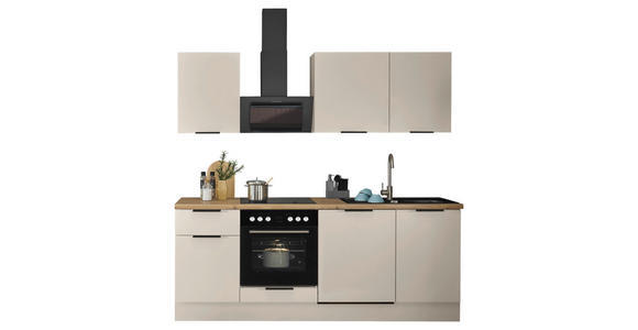 KÜCHENBLOCK   in Kaschmir  - Kaschmir/Schwarz, Basics, Holzwerkstoff/Metall (220/211/60cm) - Xora