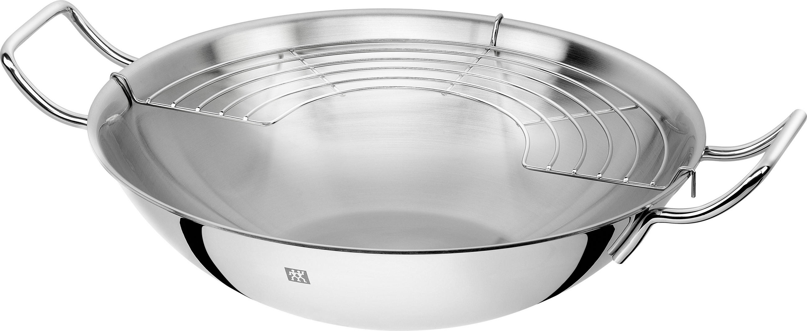 WOK PLUS 32 cm - Edelstahlfarben, Basics, Glas/Metall (32cm) - Zwilling