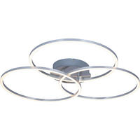 STROPNÍ LED SVÍTIDLO, 71/52/9 cm - barvy hliníku, Design, kov/plast (71/52/9cm) - Novel