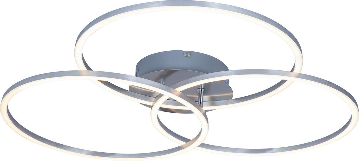 STROPNÍ LED SVÍTIDLO, 71/52/9 cm - barvy hliníku, Design, kov/plast (71/52/9cm) - Novel
