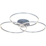 LED-DECKENLEUCHTE 71/52/9 cm   - Alufarben, Design, Kunststoff/Metall (71/52/9cm) - Novel