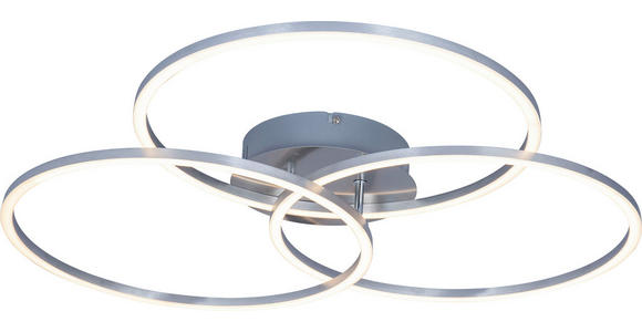 LED-DECKENLEUCHTE 71/52/9 cm   - Alufarben, Design, Kunststoff/Metall (71/52/9cm) - Novel