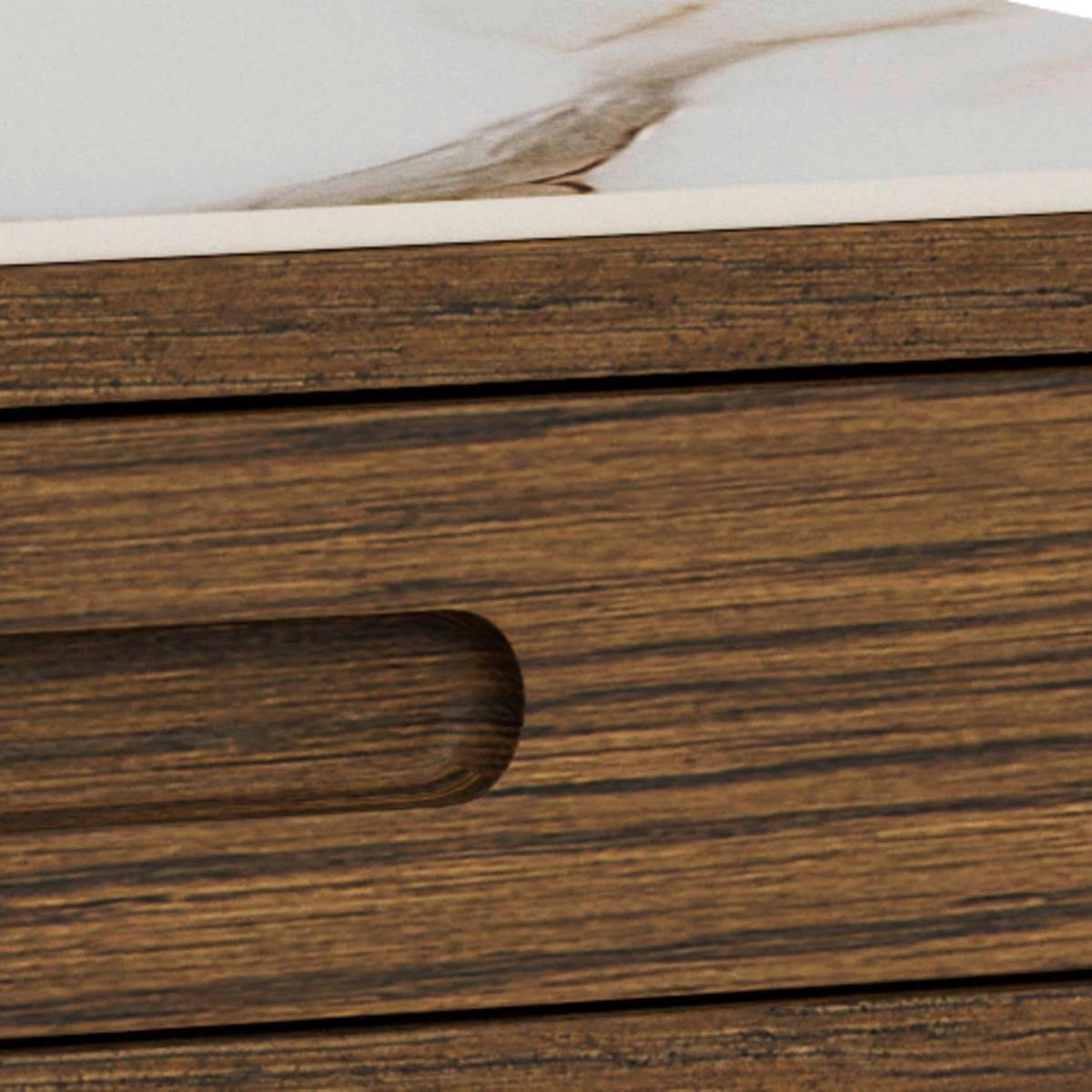 SIDOBORD i keramik, trämaterial  - vit/brun, Modern, trämaterial/keramik (45/45/45cm) - Best Price