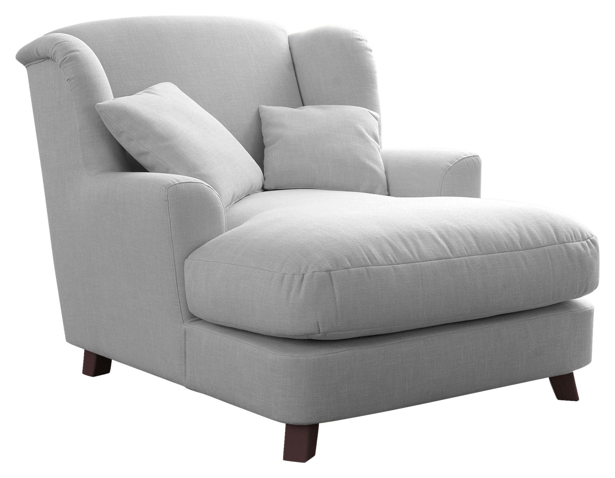 XXL-SESSEL in Silberfarben  - Beige/Dunkelbraun, Modern, Holzwerkstoff/Textil (109/104/145cm) - Sit & More