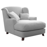 XXL-SESSEL in Silberfarben  - Beige/Dunkelbraun, Modern, Holzwerkstoff/Textil (109/104/145cm) - Sit & More