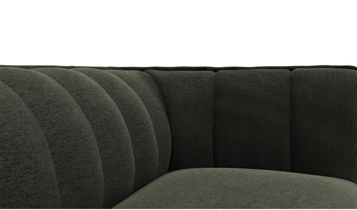 ECKSOFA Waldgrün Chenille, Webstoff, Flachgewebe  - Waldgrün/Schwarz, Design, Holz/Textil (149/211cm) - Livetastic