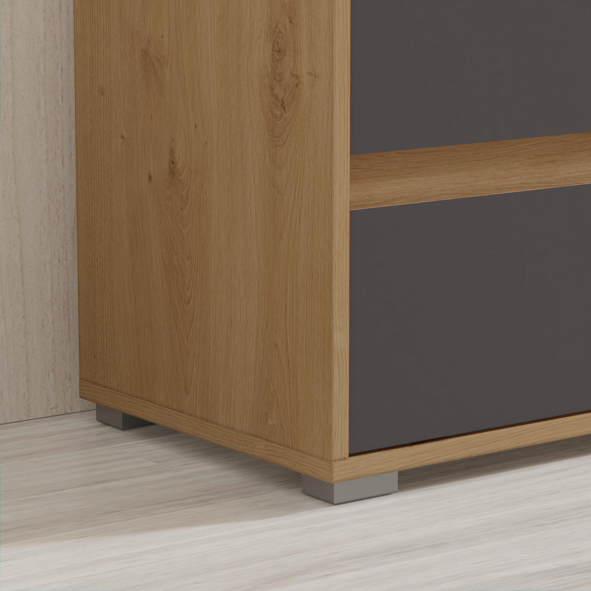 GARDEROBENSCHRANK  in 54/190/35 cm  - Eiche Artisan/Grau, MODERN, Holzwerkstoff (54/190/35cm) - MID.YOU