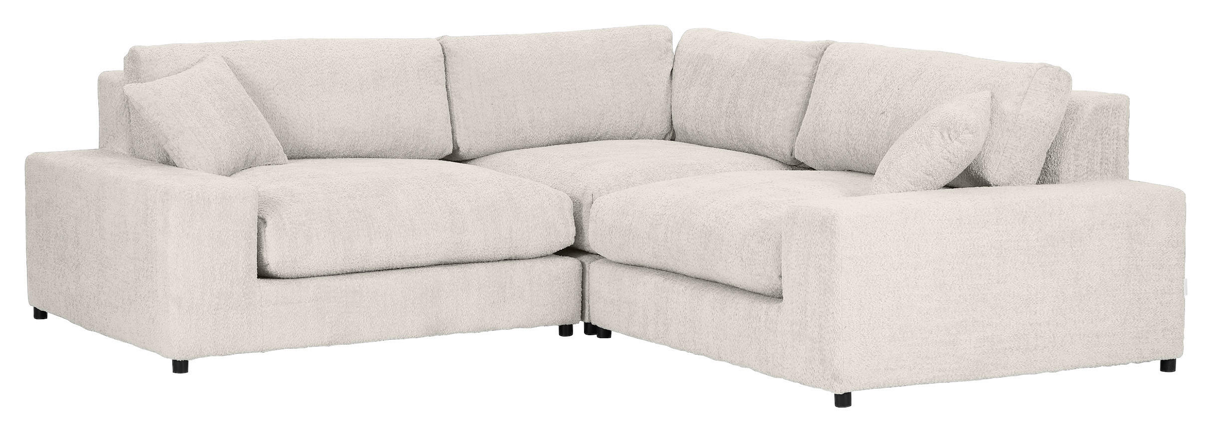 ECKSOFA  Beige Bouclé  - Greige/Beige, MODERN, Kunststoff/Textil (255/255cm) - Landscape
