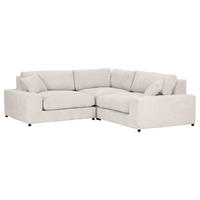 ECKSOFA  Beige Bouclé  - Greige/Beige, MODERN, Kunststoff/Textil (255/255cm) - Landscape