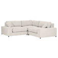 ECKSOFA  Beige Bouclé  - Greige/Beige, MODERN, Kunststoff/Textil (255/255cm) - Landscape