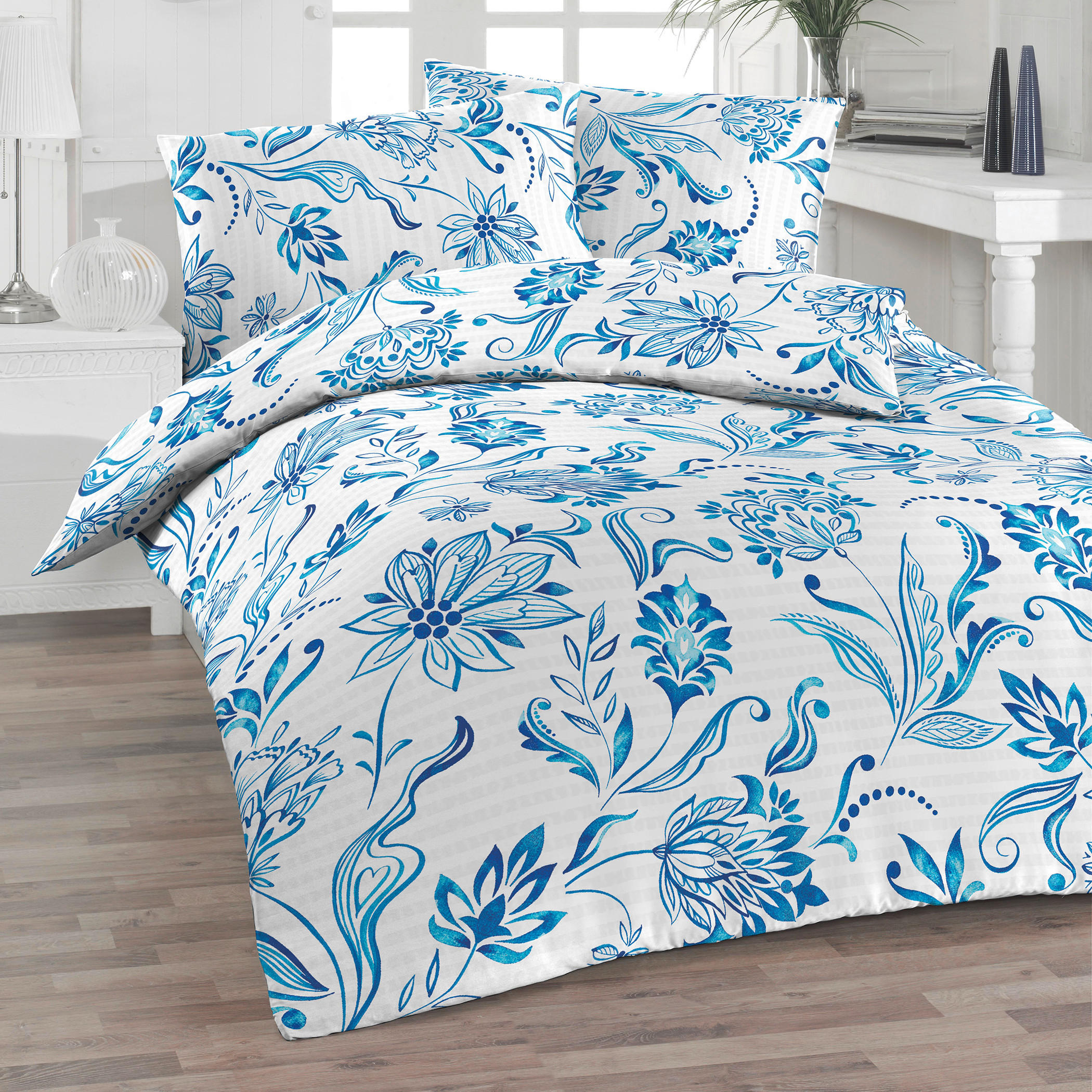BETTWÄSCHE Seersucker 140/200 cm  - Blau, Basics, Textil (140/200cm) - Florella