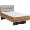 BETT 100/200 cm  in Graphitfarben, Grau, Eiche Artisan   - Graphitfarben/Eiche Artisan, Trend, Holzwerkstoff/Textil (100/200cm) - Stylife