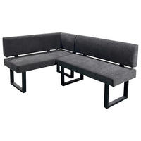 ECKBANK 125/181,5 cm  in Grau, Schwarz  - Schwarz/Grau, Design, Textil/Metall (125/181,5cm) - MID.YOU