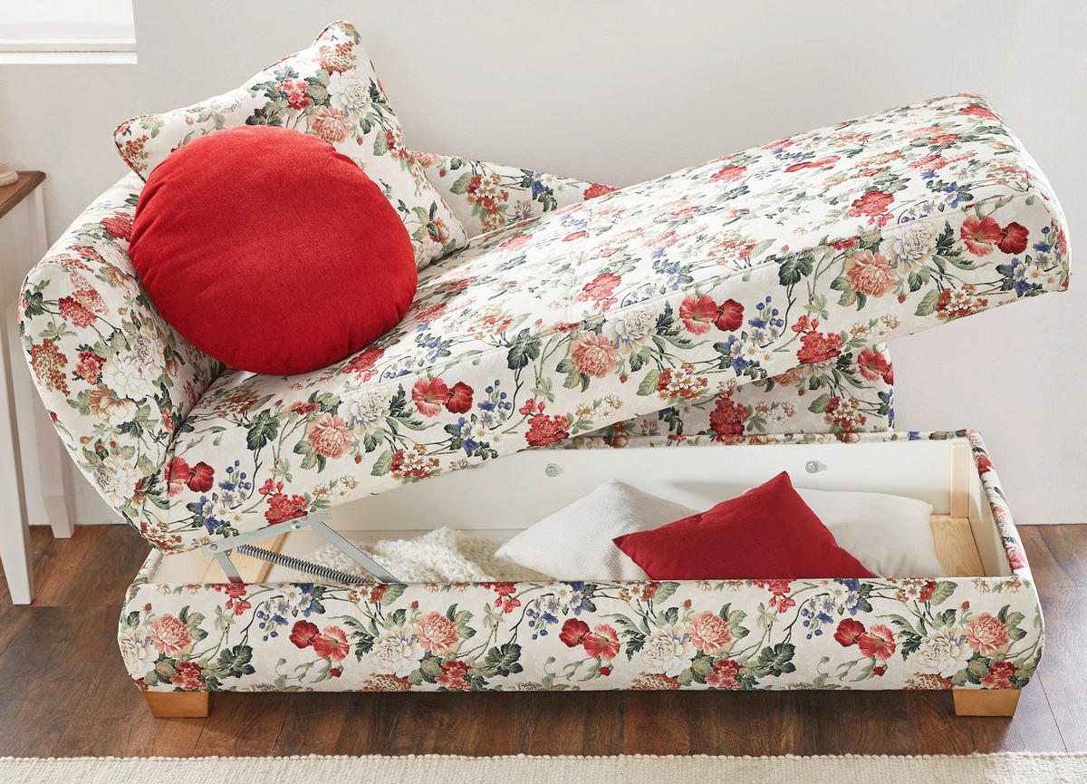RÉCAMIERE Multicolor, Weiß Flachgewebe  - Eichefarben/Multicolor, LIFESTYLE, Textil (176/85/88cm) - Xora