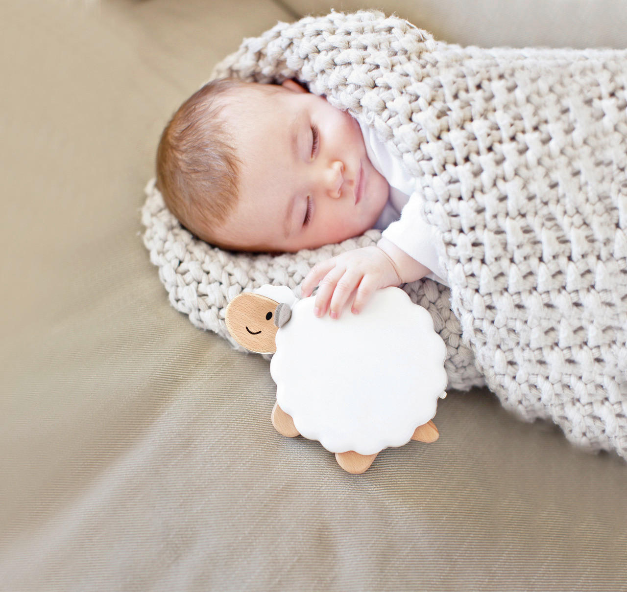 KINDER-NACHTLICHT Hape Baby Spielzeug 15,5/14/4 cm   - Weiß Hochglanz, Basics, Holz/Kunststoff (15,5/14/4cm) - Hape