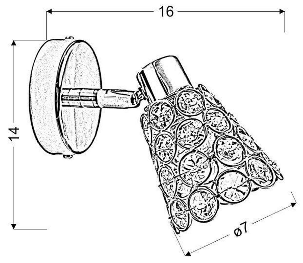 WANDLEUCHTE Glossy 9/15/11 cm  - Chromfarben, KONVENTIONELL, Metall (9/15/11cm)