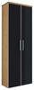 GARDEROBENSCHRANK 61/170/31 cm  - Chromfarben/Eiche Bianco, Design, Glas/Holz (61/170/31cm)