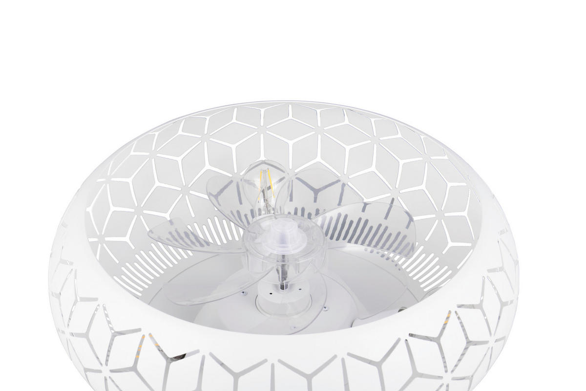 DECKENVENTILATOR  50/22 cm    - Weiss/Transparent, Lifestyle, Kunststoff/Metall (50/22cm)