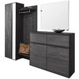 GARDEROBE 4-teilig  in 235/196/39 cm  - Anthrazit, Design, Glas/Holz (235/196/39cm) - Johann Jakob
