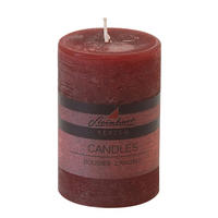 STUMPENKERZE 6,8/10 cm  - Dunkelrot, Basics (6,8/10cm) - Steinhart