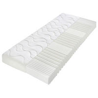 KOMFORTSCHAUMMATRATZE 160/200 cm, Höhe ca.: 20 cm, H3 = fest, 7-Zonen - Weiß, Basics, Textil (160/200cm) - Xora