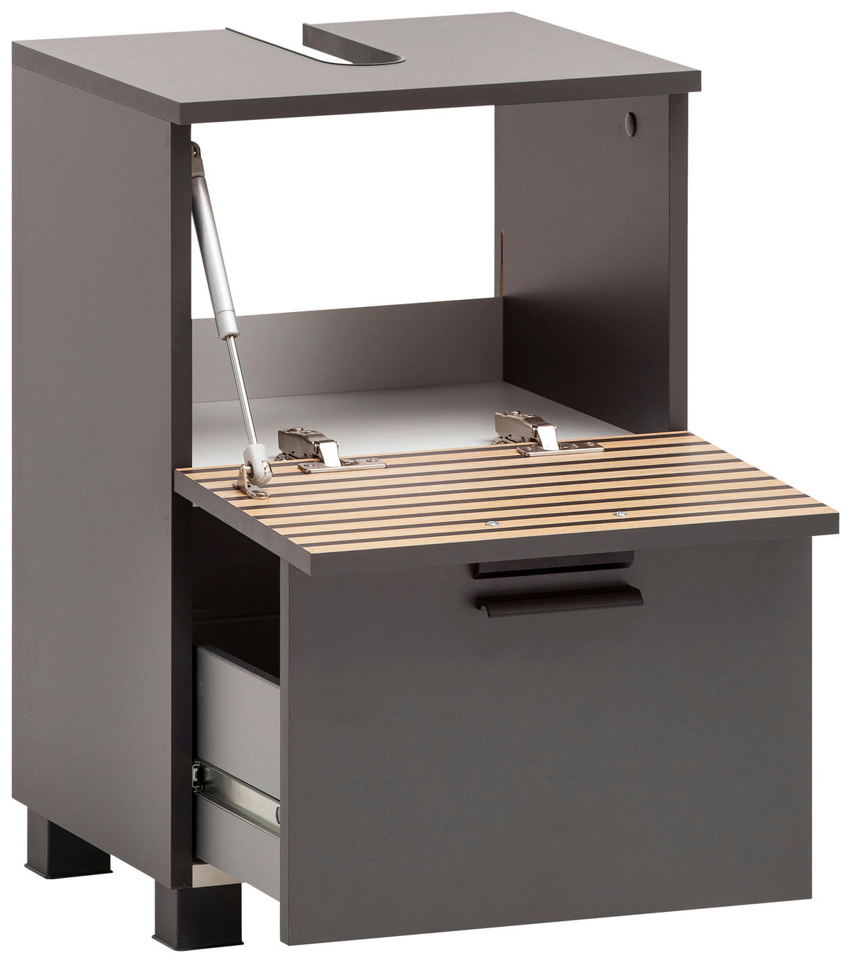 WASCHBECKENUNTERSCHRANK 40,2/60,8/35 cm  - Eichefarben/Anthrazit, MODERN, Holzwerkstoff/Kunststoff (40,2/60,8/35cm) - Stylife