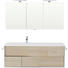 BADEZIMMER - Eichefarben/Weiß, Design, Glas/Holzwerkstoff (138,8cm) BADEZIMMER - Eichefarben/Weiß, Design, Glas/Holzwerkstoff (138,8cm)