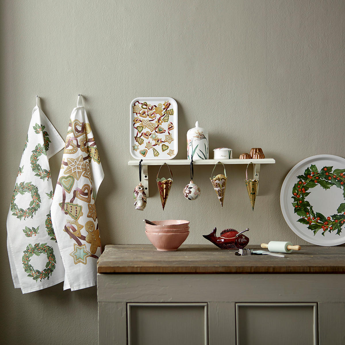 GESCHIRRTUCH-SET 3-teilig Grün  - Grün, Basics, Textil (50/70cm)