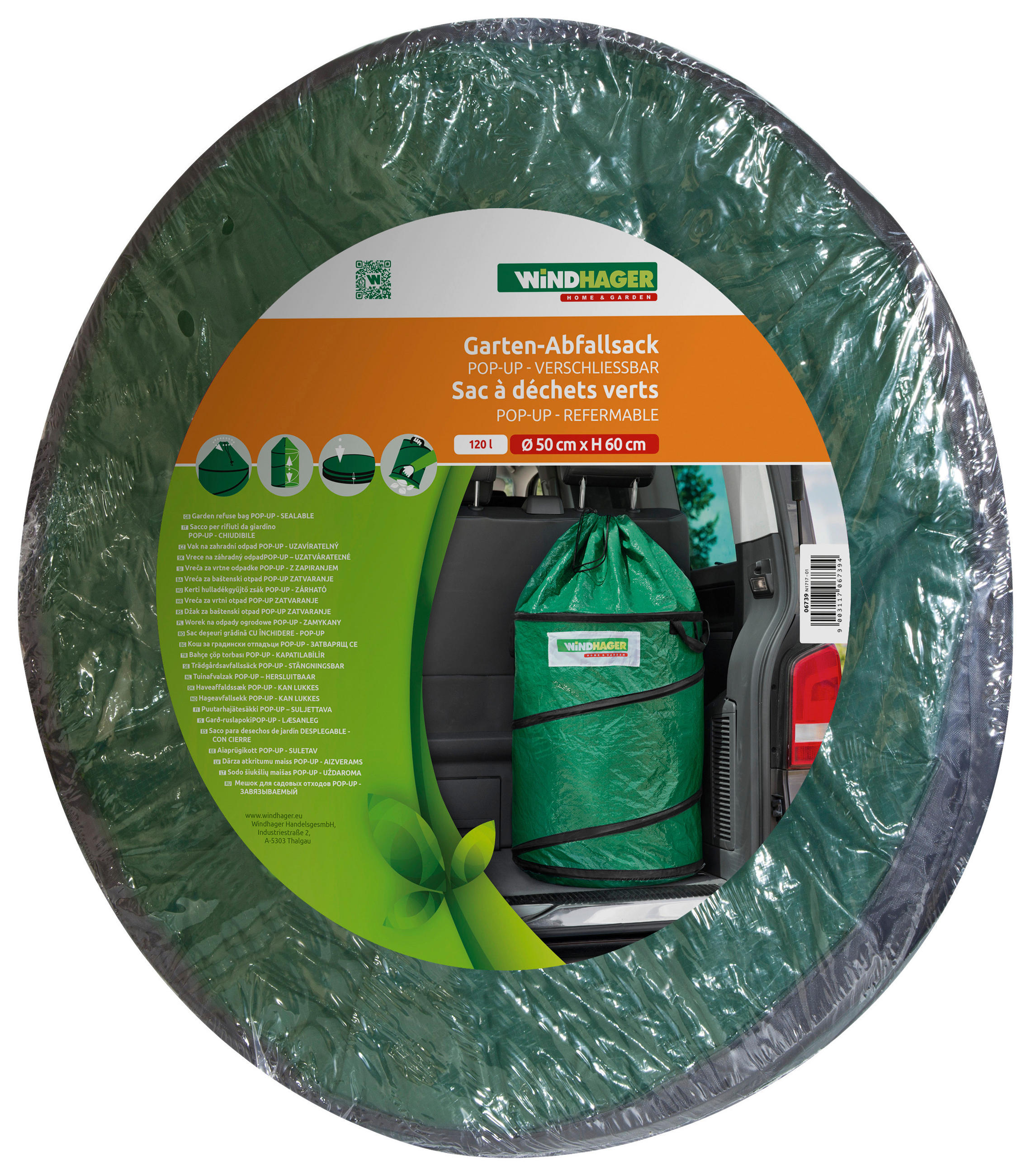 Gartenabfallsack 120 L ⌀50 Cm Faltbar