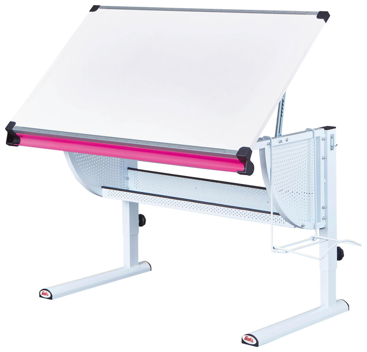 JUGENDSCHREIBTISCH 118/73/63 cm  in Grün, Weiss, Pink  - Weiss/Pink, Modern, Holzwerkstoff/Metall (118/73/63cm) - MID.YOU