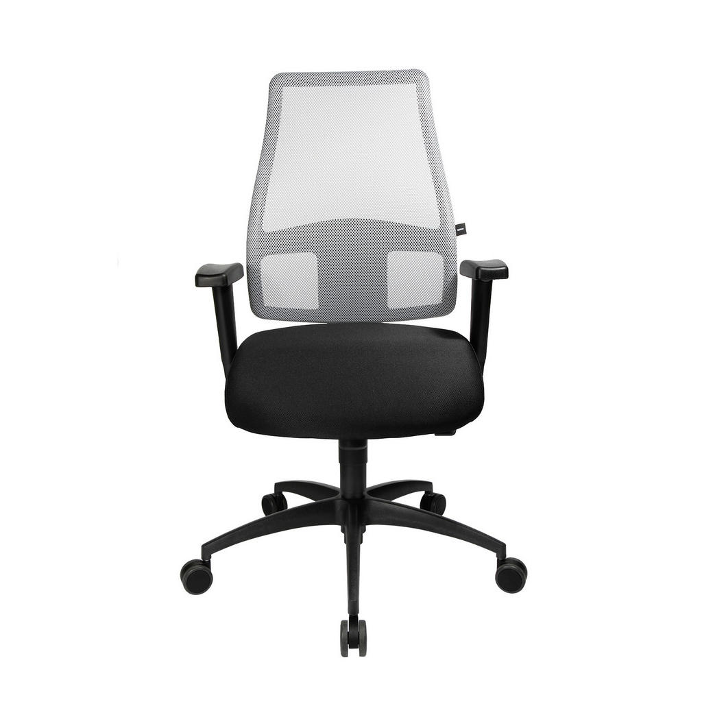 Thumbnail - Topstar Drehstuhl, Grau, Schwarz, Kunststoff, Textil, Drehkreuz, 48x113-118x42-47 cm, Made in Germany, Sitzfläche 360° d...