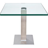 BEISTELLTISCH in Metall, Glas 60/60/51 cm  - Nickelfarben, Basics, Glas/Metall (60/60/51cm)