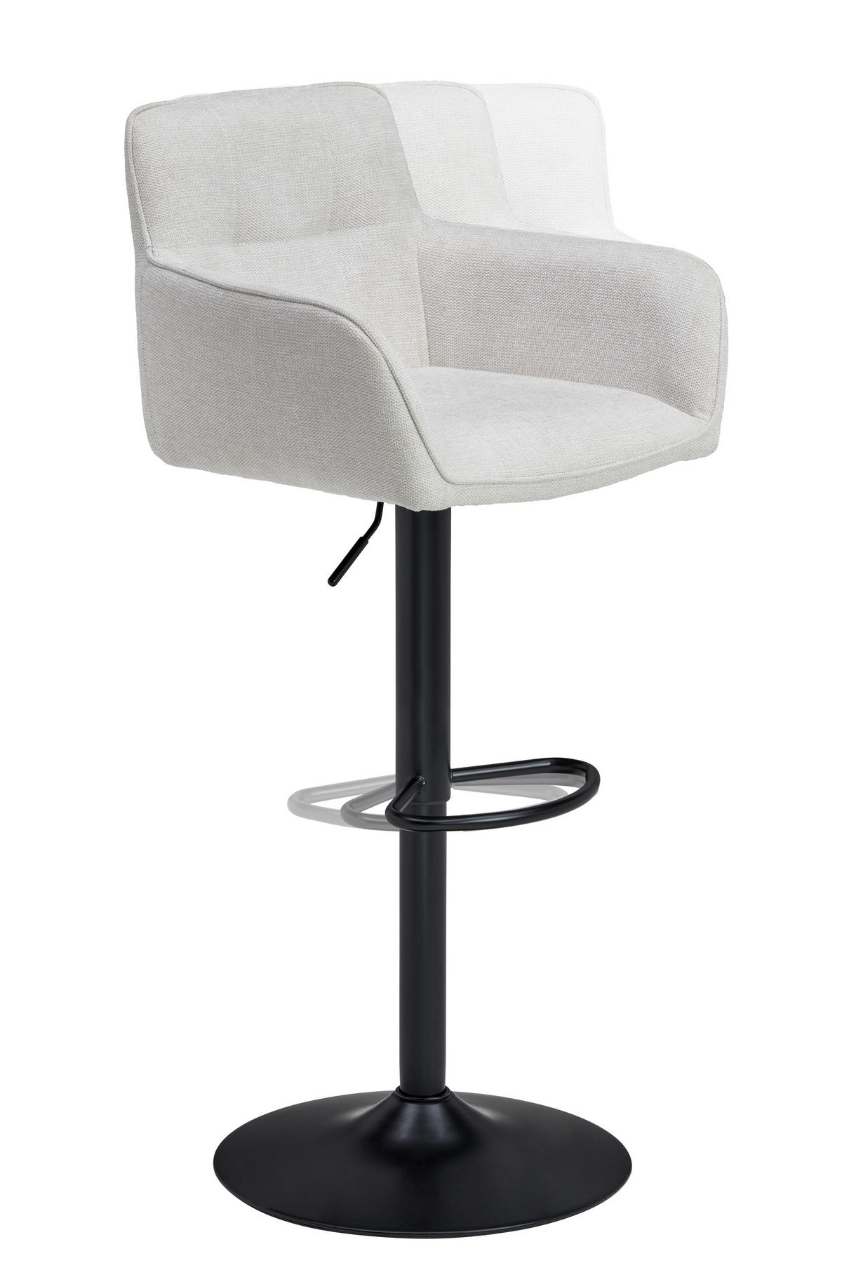 BÁRSZÉK fém, textil fekete, bézs  - bézs/fekete, Modern, textil/fém (55/91.5-113/52cm) - Livetastic