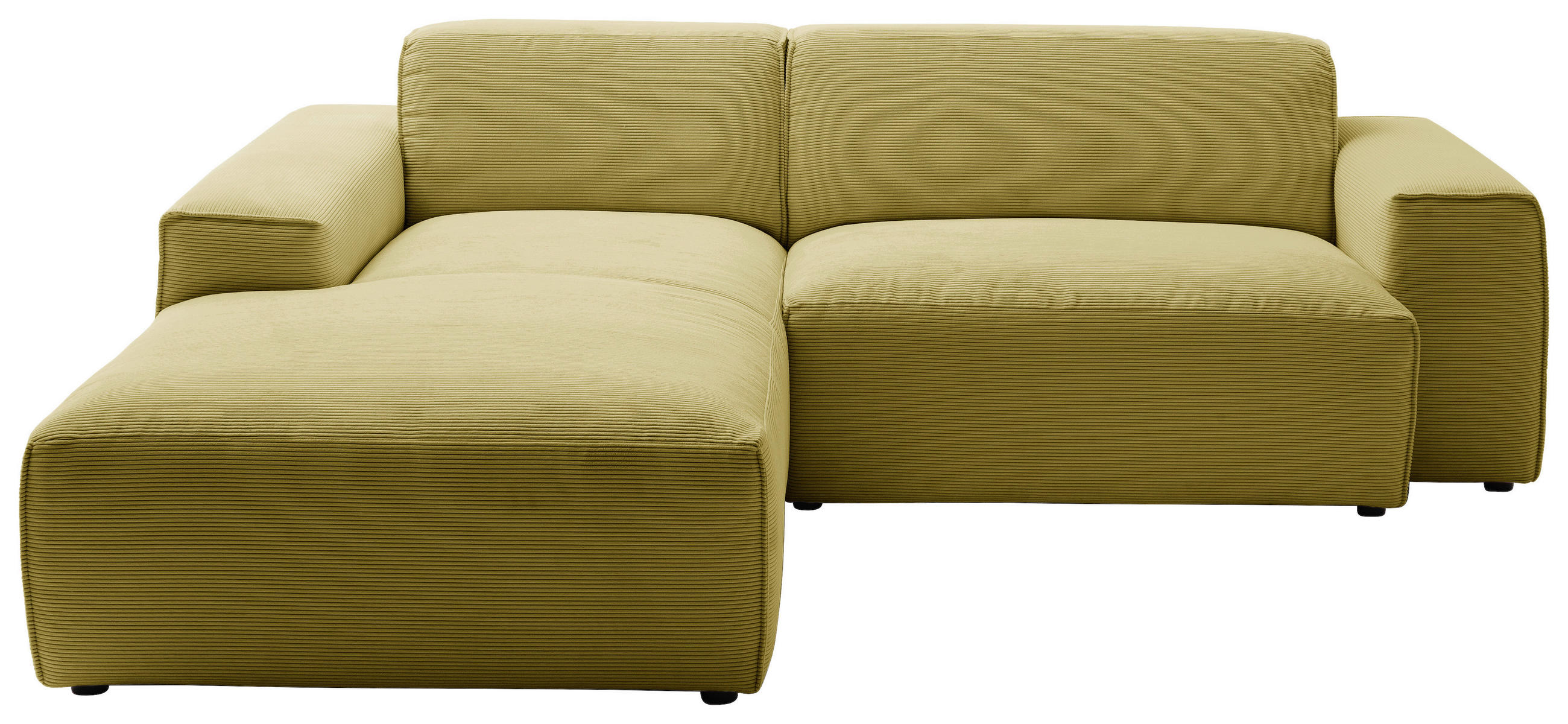 ECKSOFA Gelb, Grün Cord  - Gelb/Schwarz, Design, Kunststoff/Textil (189/230cm) - Pure Home Lifestyle