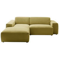 ECKSOFA in Cord Gelb, Grün  - Gelb/Schwarz, Design, Kunststoff/Textil (189/230cm) - Pure Home Lifestyle
