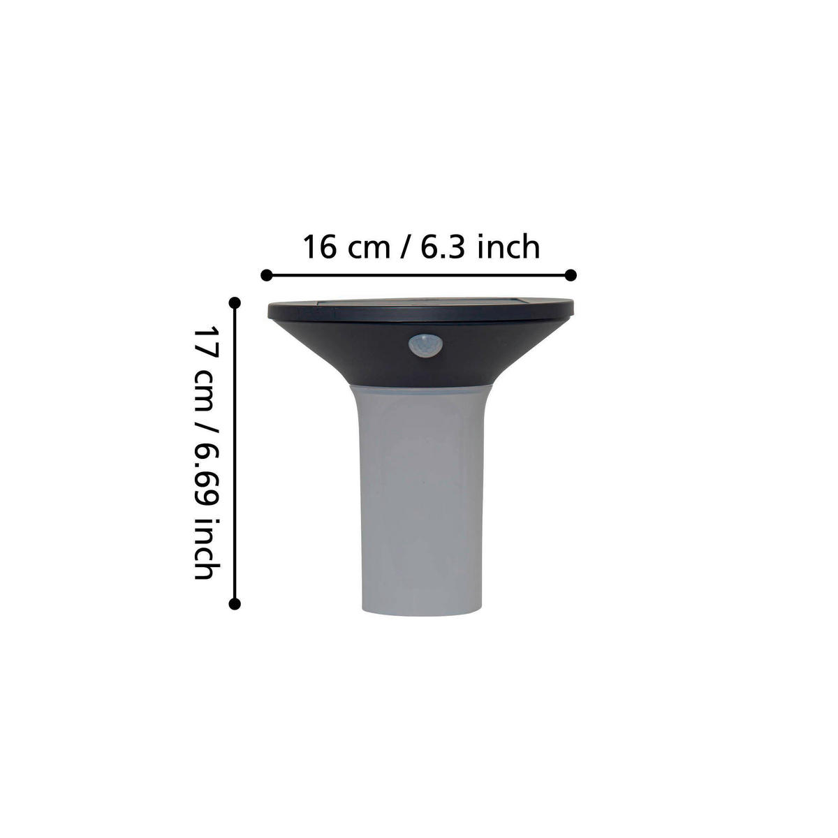 AUßENWANDLEUCHTE - Graphitfarben/Weiß, Basics, Kunststoff (16/16cm) - Eglo