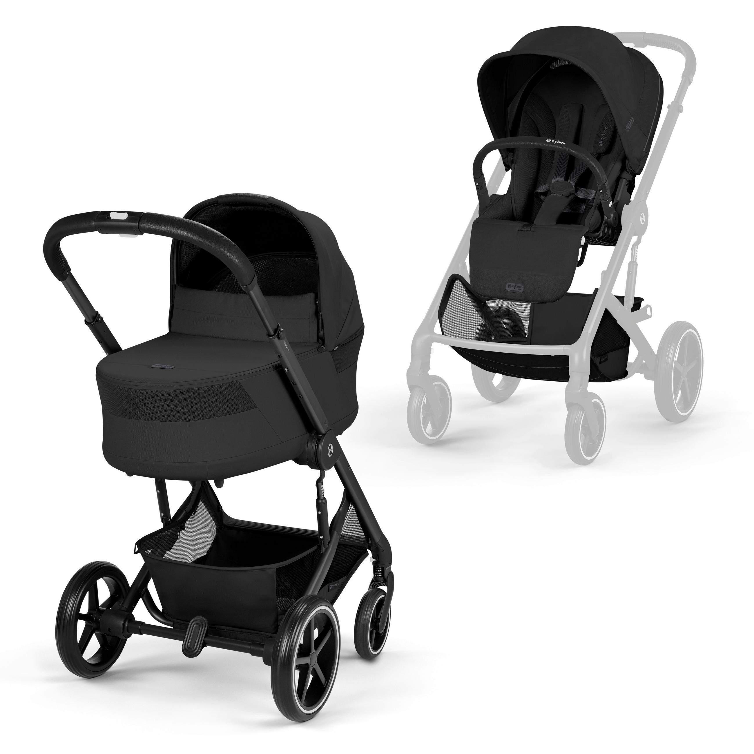 KOMBINIRANA DJEČJA KOLICA  Balios S Lux BLK inkl. Fold-Carrycot  - crna, Basics, tekstil/metal (87/60/108cm) - cybex GOLD