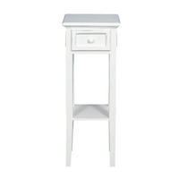 BEISTELLTISCH 25/25/67 cm Paulownia Weiß quadratisch  - Weiß, LIFESTYLE, Holz (25/25/67cm)