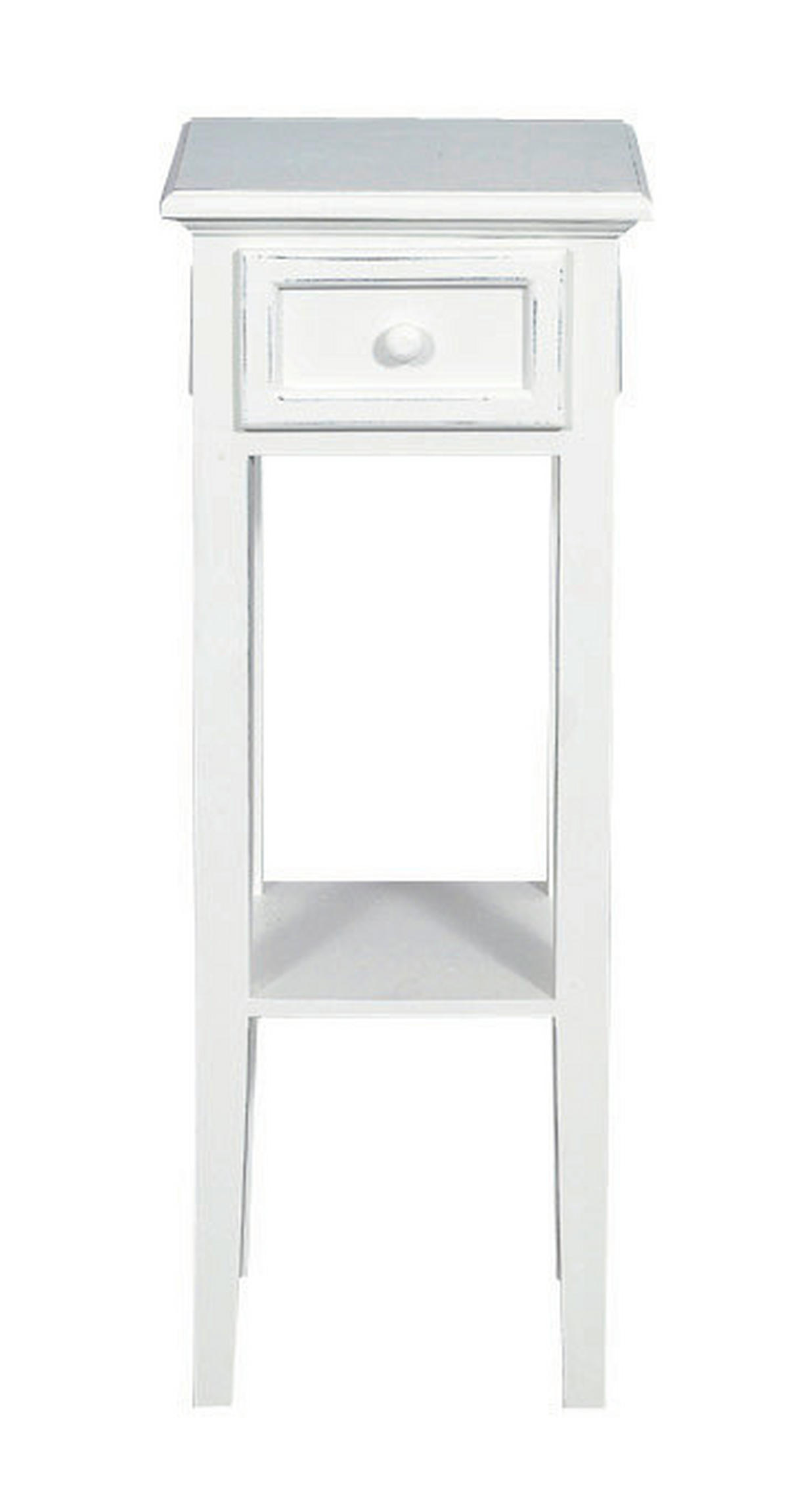 BEISTELLTISCH 25/25/67 cm Paulownia Weiß quadratisch  - Weiß, LIFESTYLE, Holz (25/25/67cm)