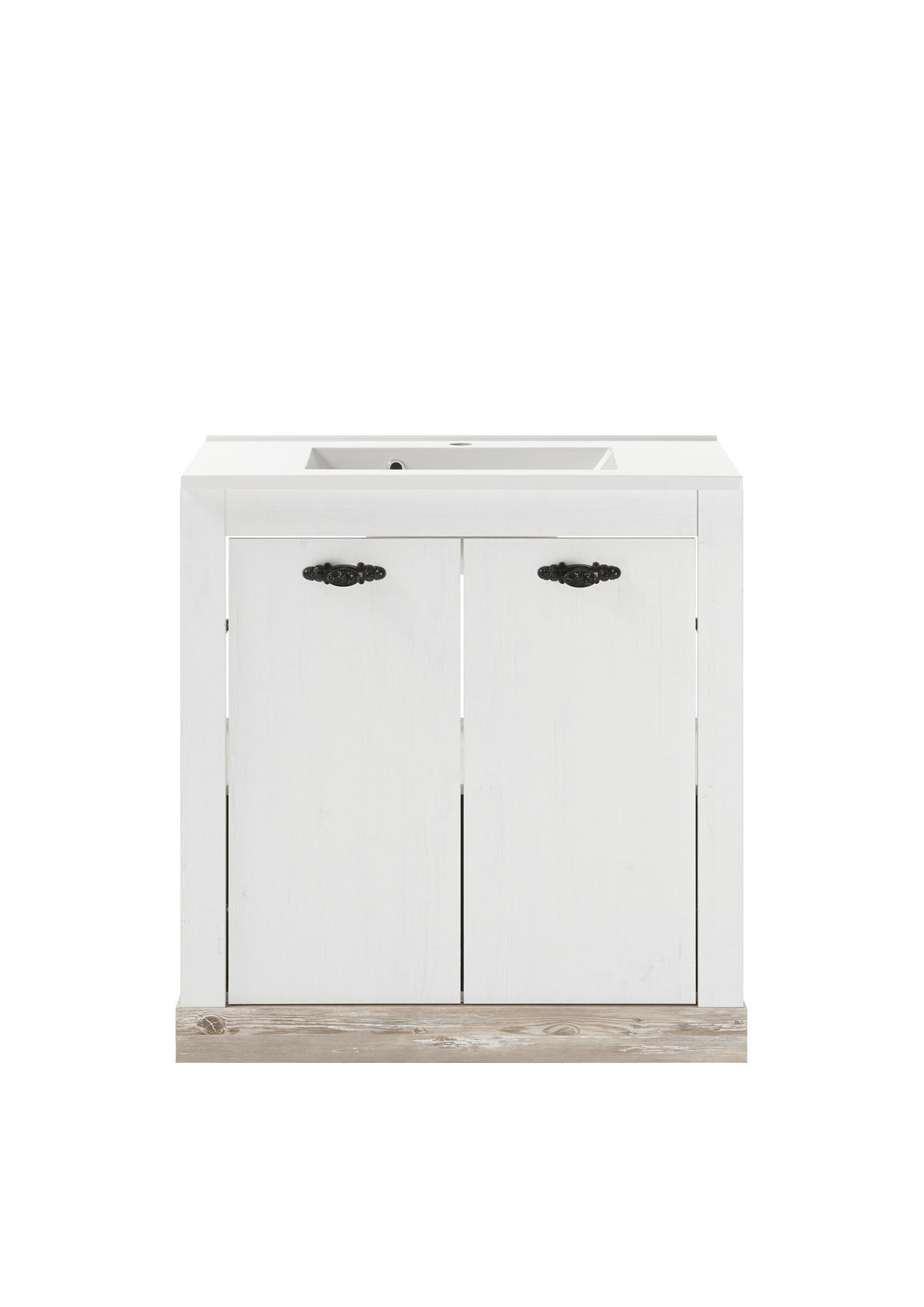 WASCHTISCHKOMBI  - Schwarz/Weiß, Design, Naturmaterialien/Holzwerkstoff (82/85/47cm) - MID.YOU