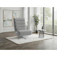 RELAXAČNÉ KRESLO, textil, sivá - sivá/strieborná, Basics, kov/textil (80/109/98cm) - Sit & More