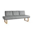 SITZBANK 224/92/78 cm  in Hellgrau  - Eichefarben/Hellgrau, Design, Holz/Textil (224/92/78cm) - Dieter Knoll